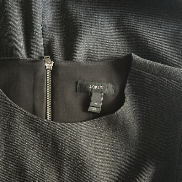 Black Sleeveless Dress with Leather Pockets - Picture 2 of 3